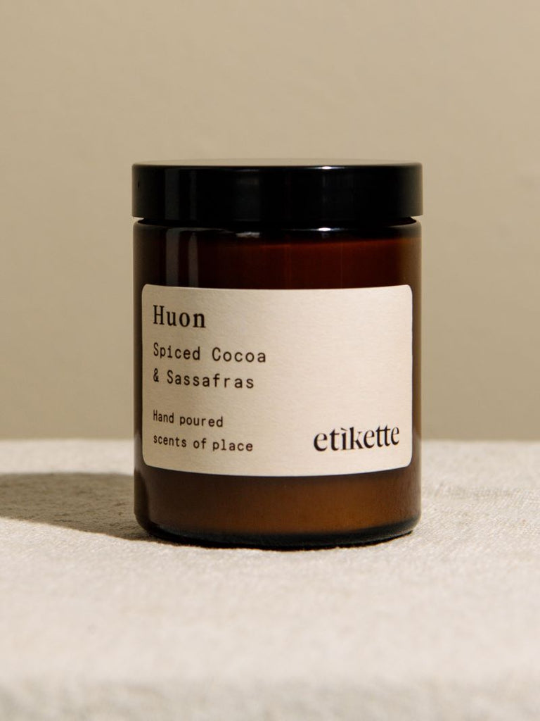 Huon ~ Spiced Cocoa & Sassafras Soy Candle