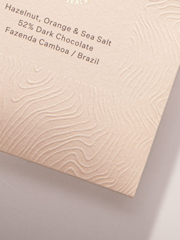 Dark Chocolate Bar Hazelnut, Orange & Sea Salt 52%